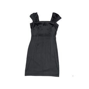 VTG Dolce & Gabbana Black Silk Blend Ruched Sleeve Cocktail Dress – IT 40 (US 4)